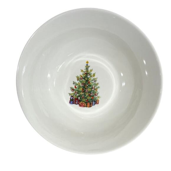 Christopher Radko Holiday Celebrations Christmas Tree 9 1/2" Veggie/Serving Bowl - Picture 3 of 8